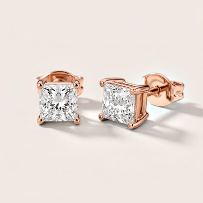 The Novo Princess Diamond Earrings in Rose Gold [studio-metal-20261024]