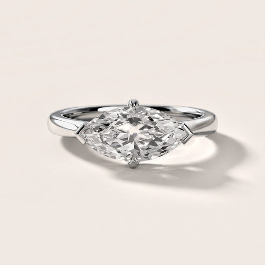 Magnolia East-West Marquise Diamond Engagement Ring in Platinum [studio-metal-20261024]
