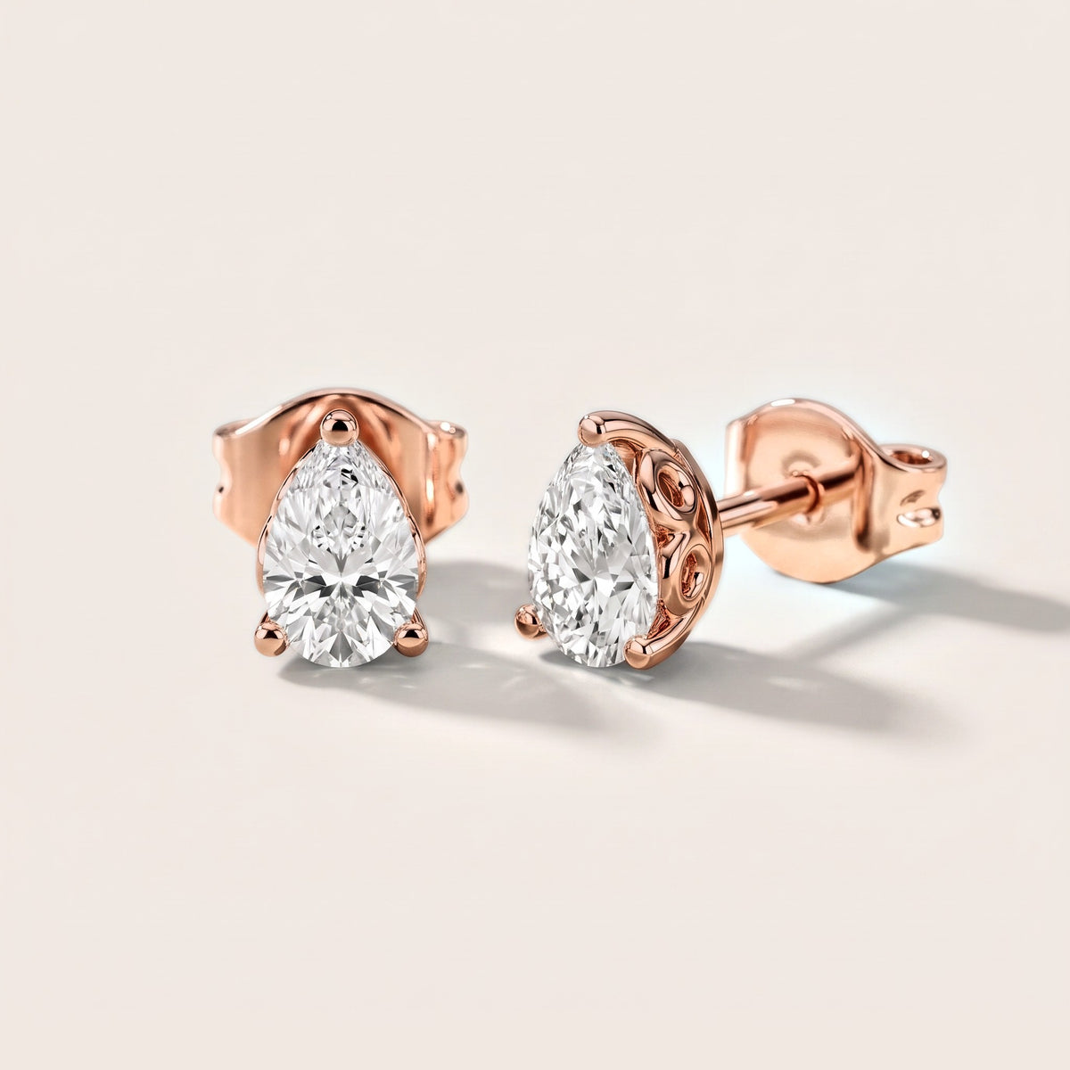 The Elodie Pear Diamond Earrings in Rose Gold [studio-metal-20261024]