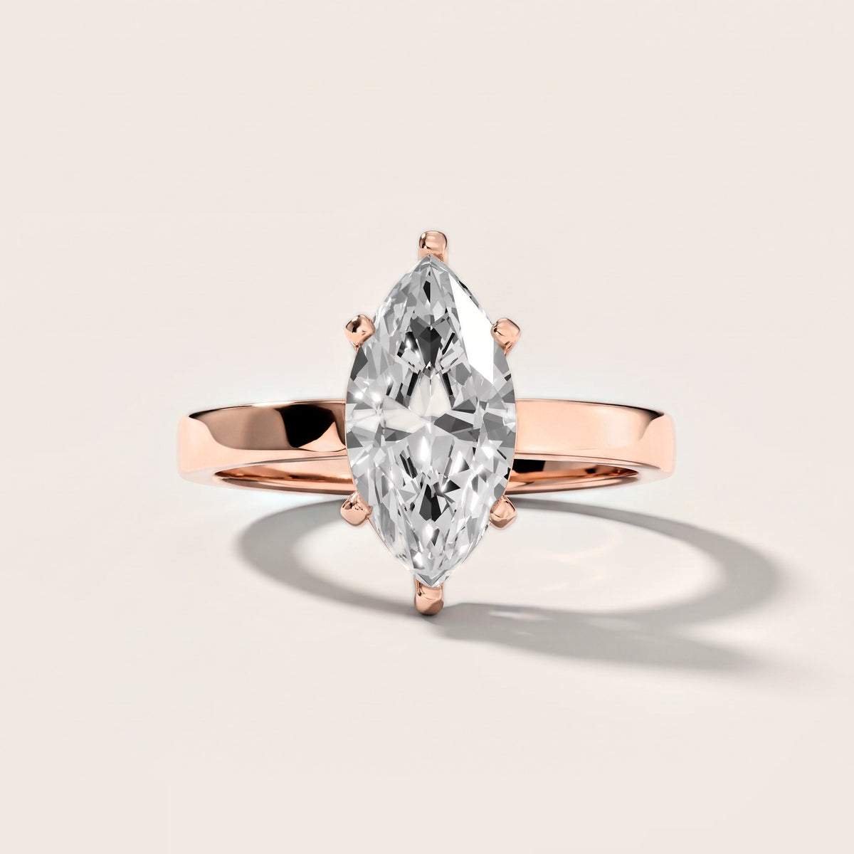 Delia Solitaire Marquise Diamond Engagement Ring in Rose Gold [studio-metal-20261024]