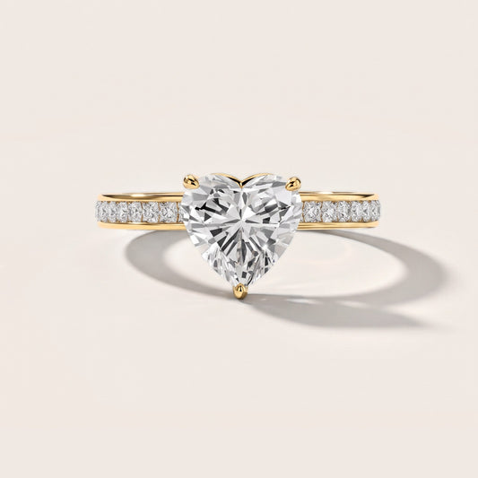 Brielle Channel Set Solitaire Heart Diamond Engagement Ring in Yellow Gold [studio-metal-20261024]