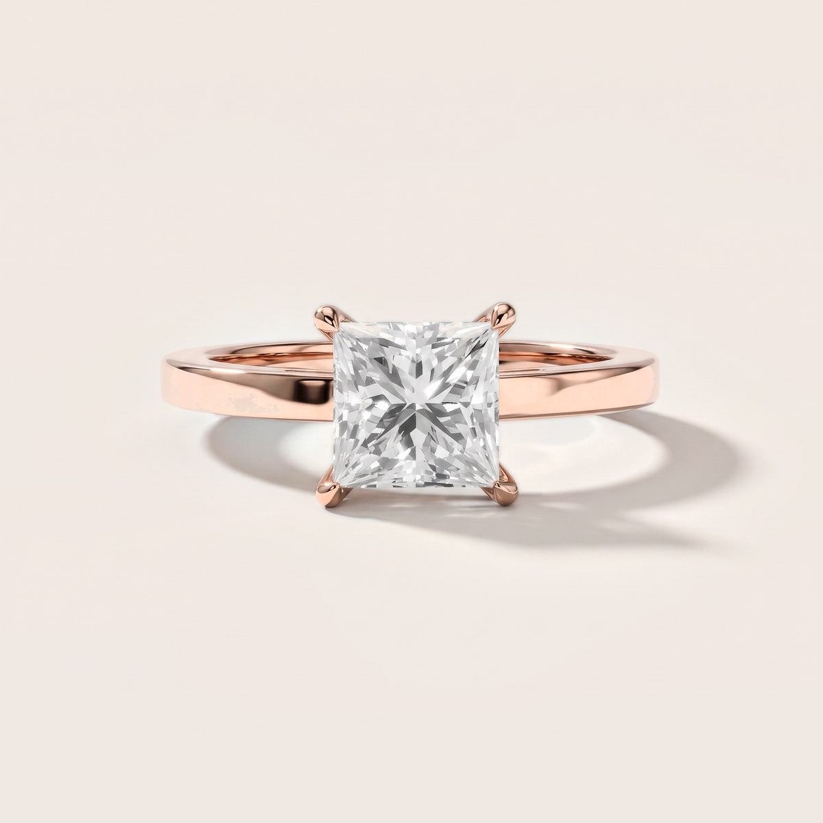Kaia Solitaire Princess Diamond Engagement Ring in Rose Gold [studio-metal-20261024]