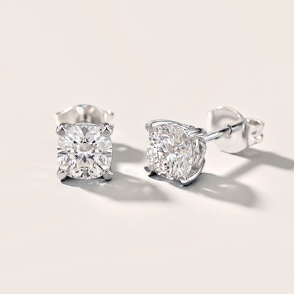 The Amour Cushion Diamond Earrings in White Gold [studio-metal-20261024]