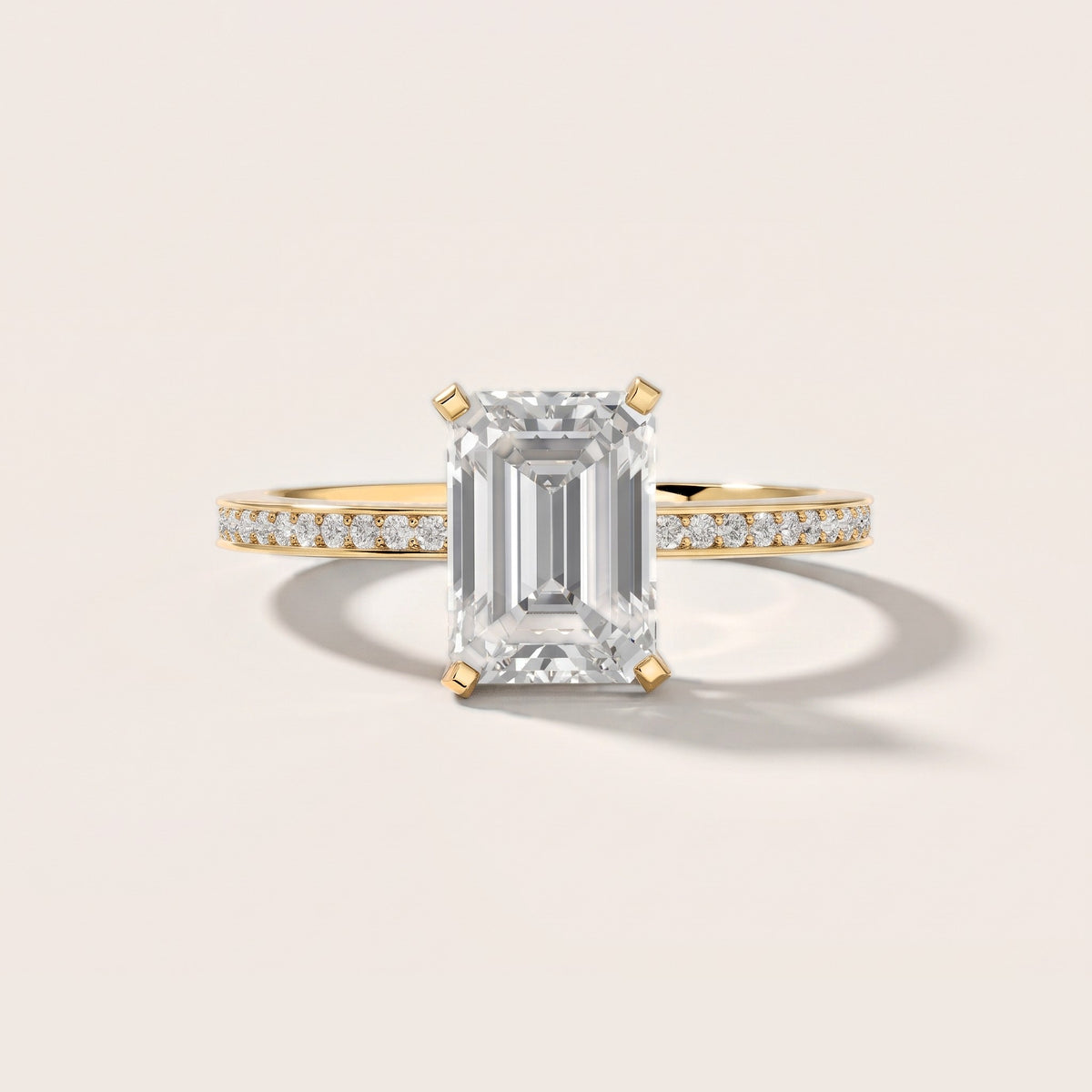 Naia Hidden Halo Emerald Diamond Engagement Ring in Yellow Gold [studio-metal-20261024]