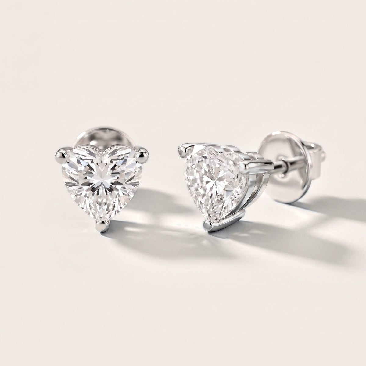 Iris Three-Prong Heart Diamond Earrings in White Gold [studio-metal-20261024]