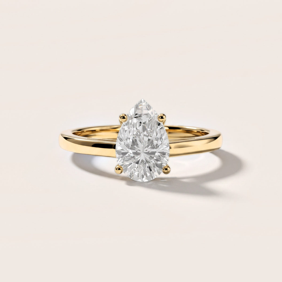Iris Vintage Pear Diamond Engagement Ring in Yellow Gold [studio-metal-20261024]