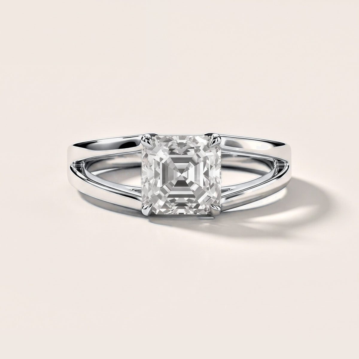 Giselle Solitaire Split Shank Asscher Diamond Engagement Ring in Platinum [studio-metal-20261024]