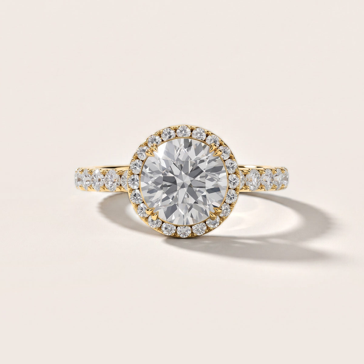 Chloe Halo Pavé Round Diamond Engagement Ring in Yellow Gold [studio-metal-20261024]