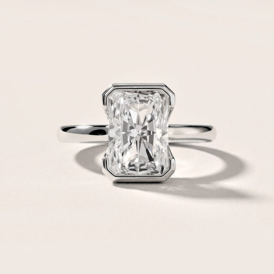 Winslow Partial Bezel Solitaire Radiant Diamond Engagement Ring in Platinum [studio-metal-20261024]