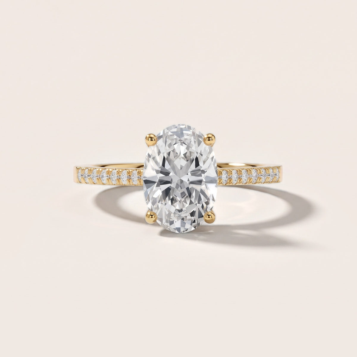 Meg Pavé Oval Diamond Engagement Ring in Yellow Gold - front.jpg