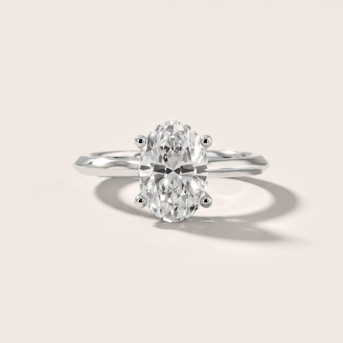 Isabel Knife Edge Oval Diamond Engagement Ring in Silver - front.jpg