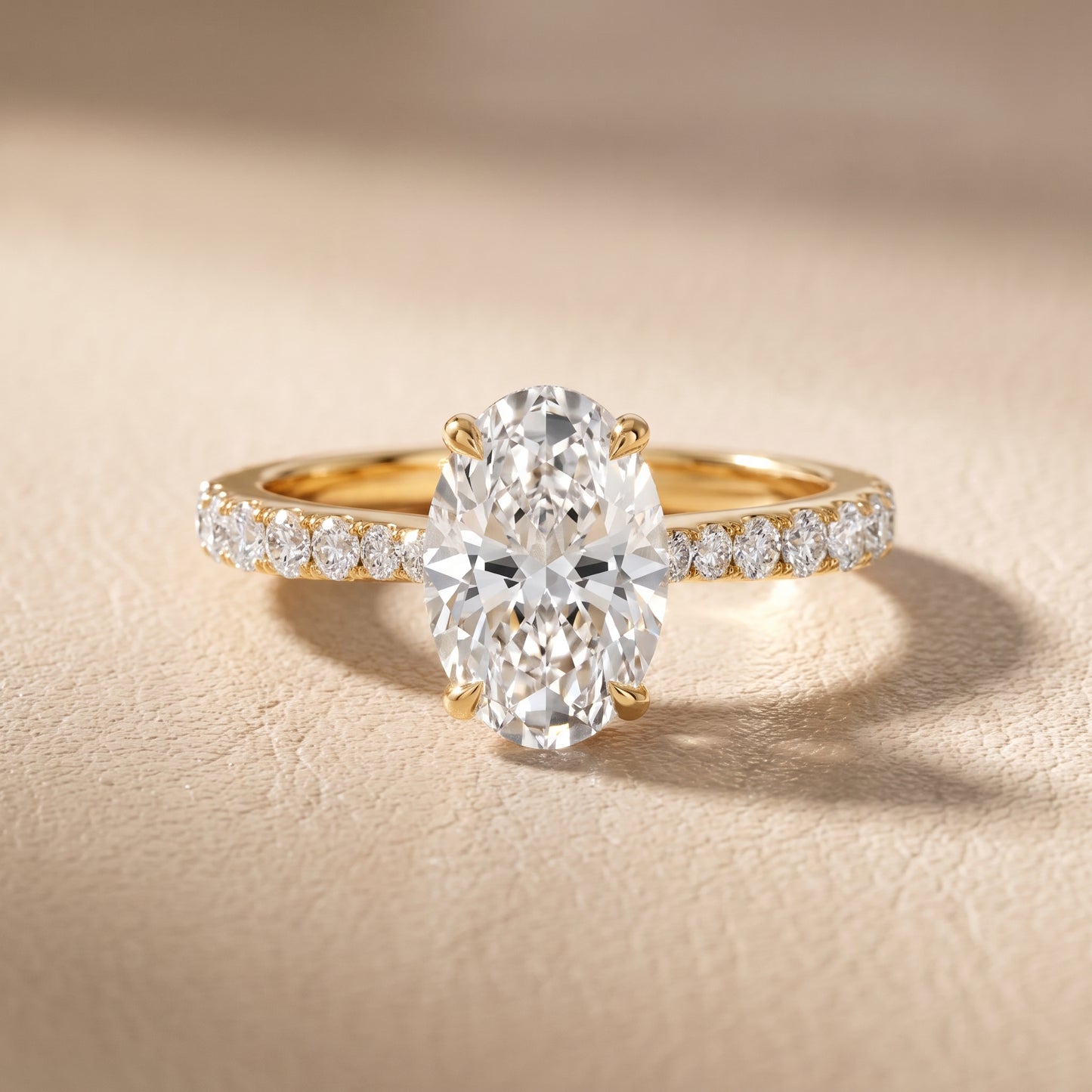 Gia Hidden Halo Pavé Oval Diamond Ring in Yellow Gold - front.jpg