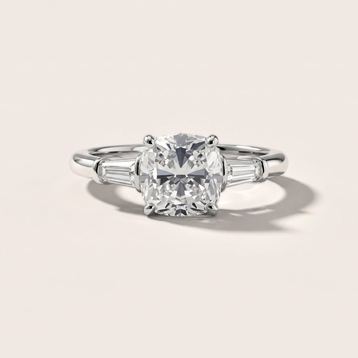 Abby Baguette Three-Stone Cushion Diamond Engagement Ring in Silver - front.jpg