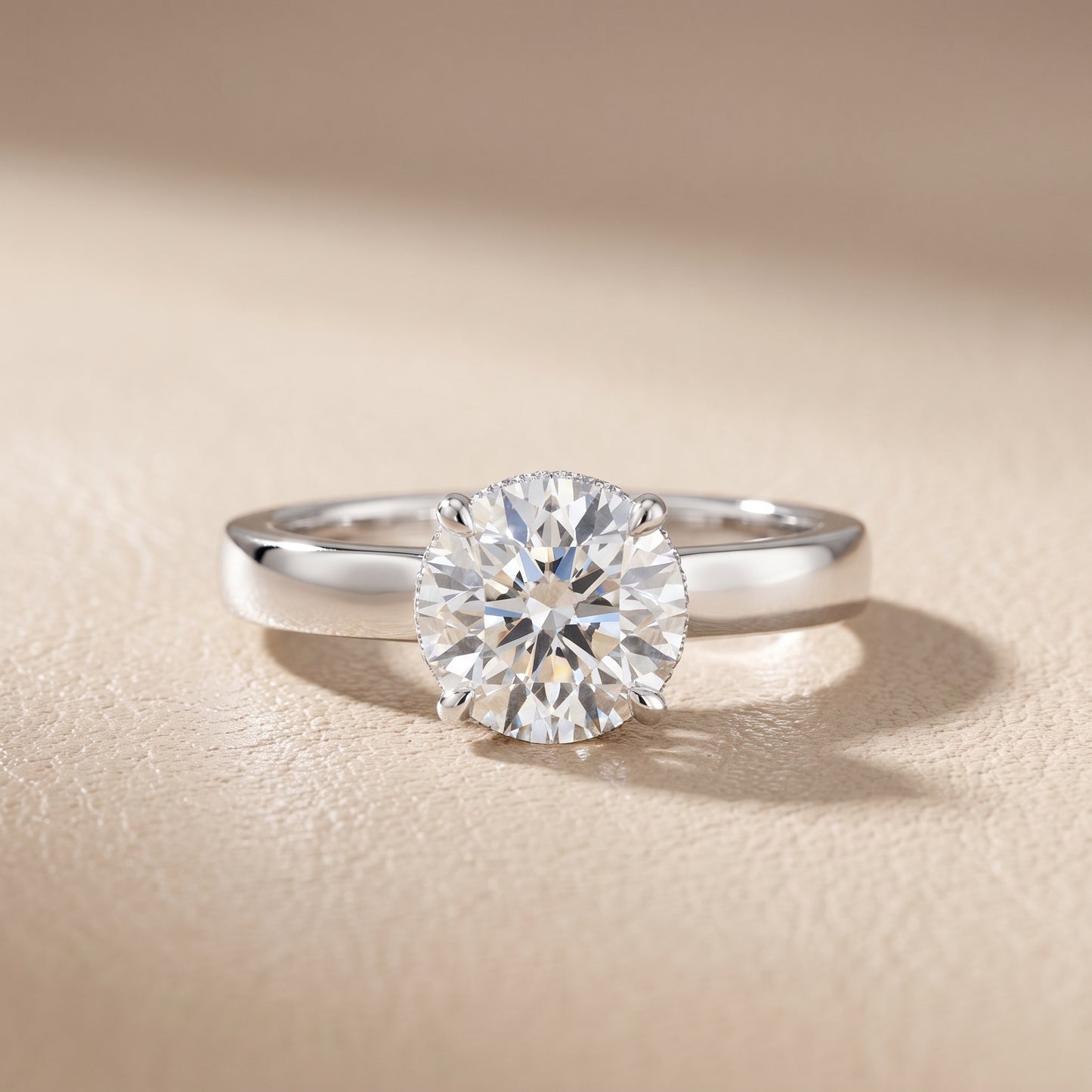 Lara Hidden Halo Round Diamond Engagement Ring in Platinum - front.jpg