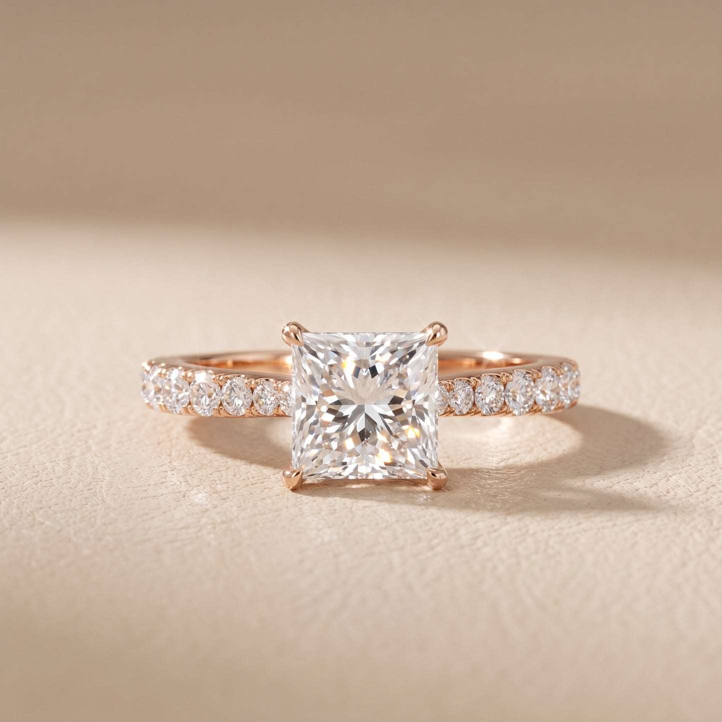Gia Hidden Halo Pavé Princess Diamond Ring in Rose Gold - front.jpg