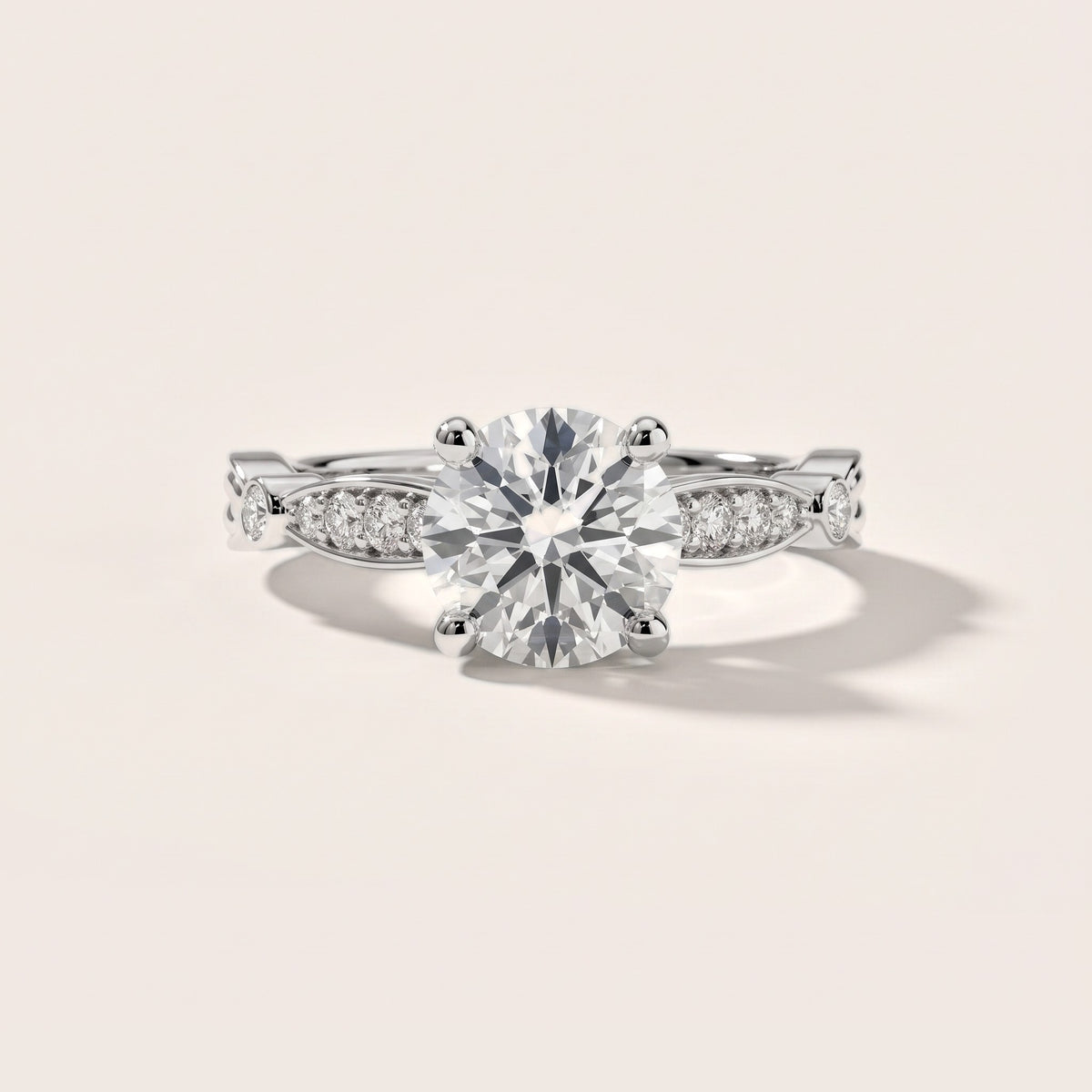 Winter Scalloped Pavé Round Diamond Engagement Ring in Silver - front.jpg