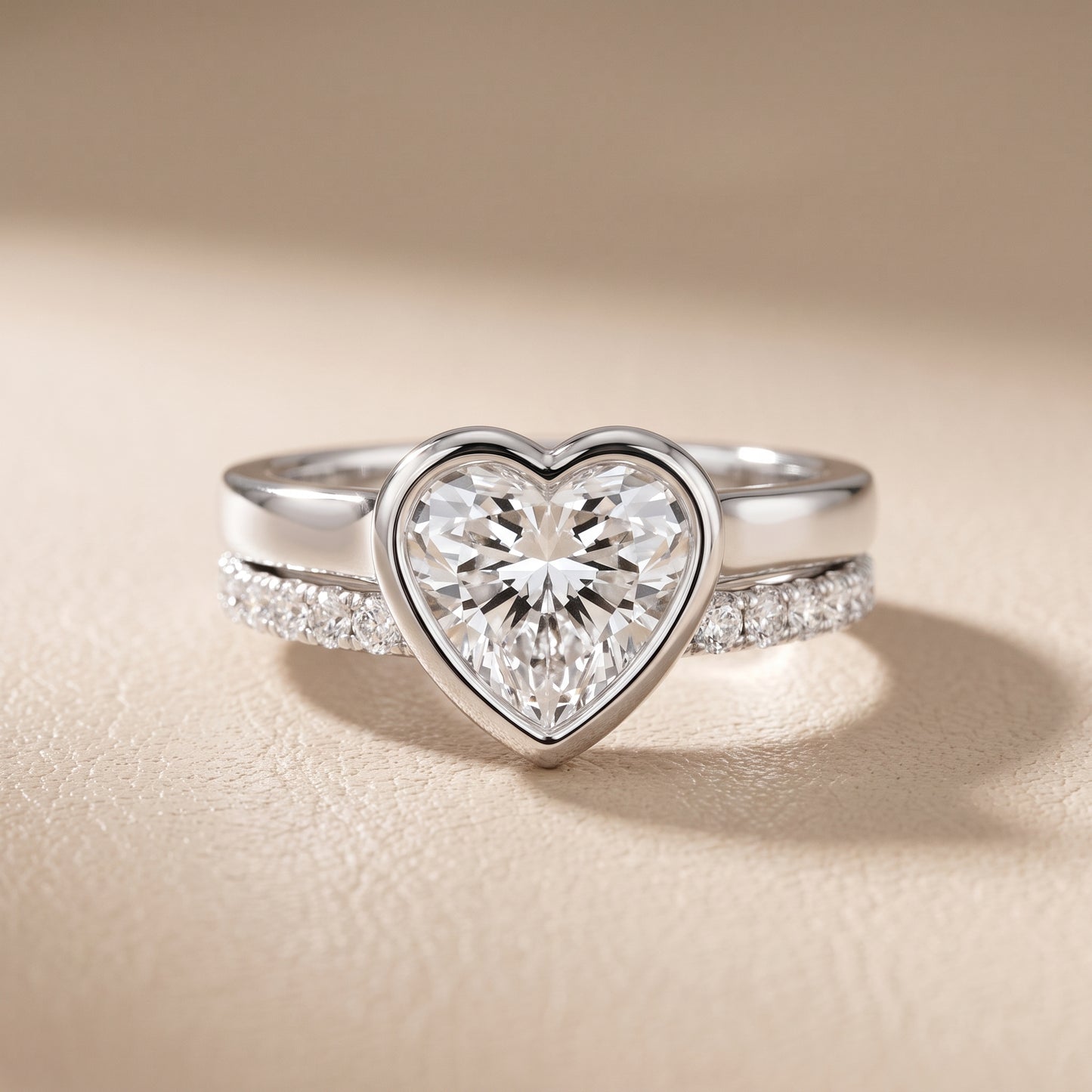 Ayla Bezel Bypass Heart Diamond Ring in White Gold - front.jpg