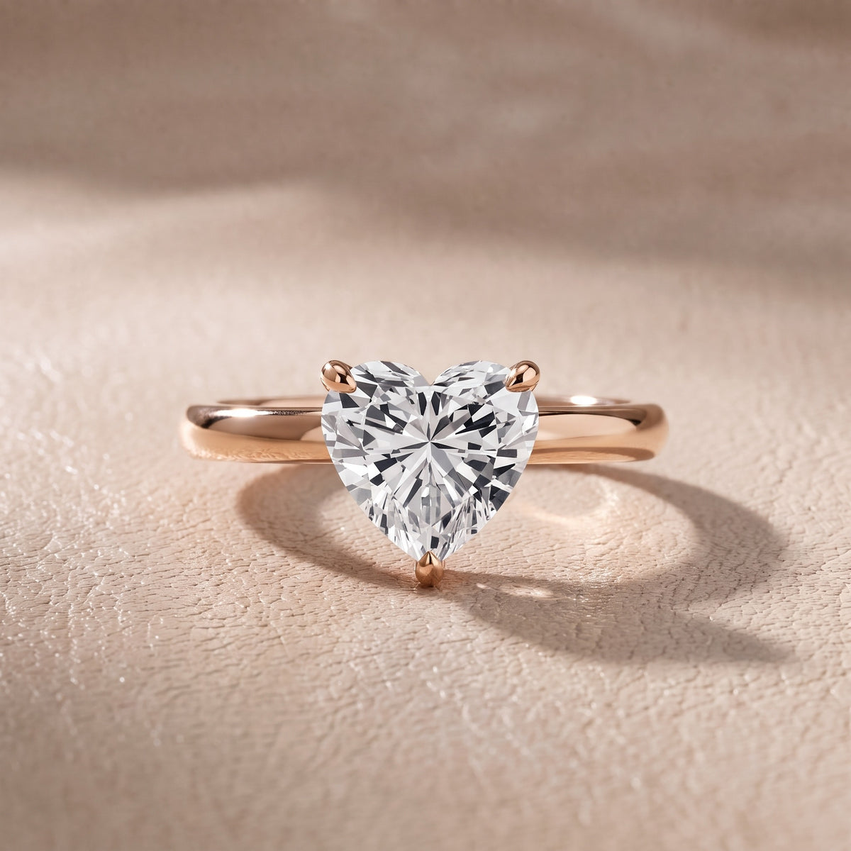 Amaya Hidden Halo Heart Diamond Engagement Ring in Rose Gold - front.jpg