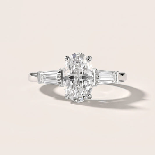 Eloise Tapered Baguette Oval Diamond Engagement Ring in Platinum [studio-20261024]