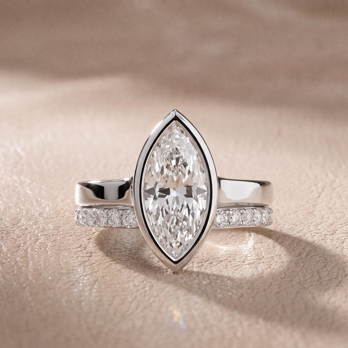 Ayla Bezel Bypass Marquise Diamond Engagement Ring in White Gold - front.jpg