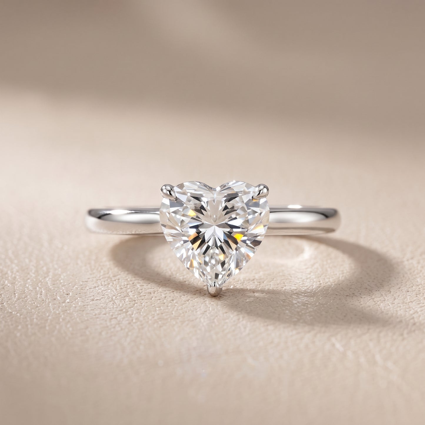 Sadie Cathedral Solitaire Heart Diamond Ring in Platinum - front.jpg