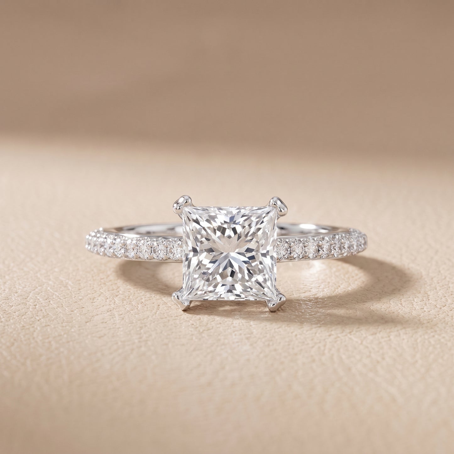 Violet Hidden Halo Pavé Princess Diamond Ring in White Gold - front.jpg