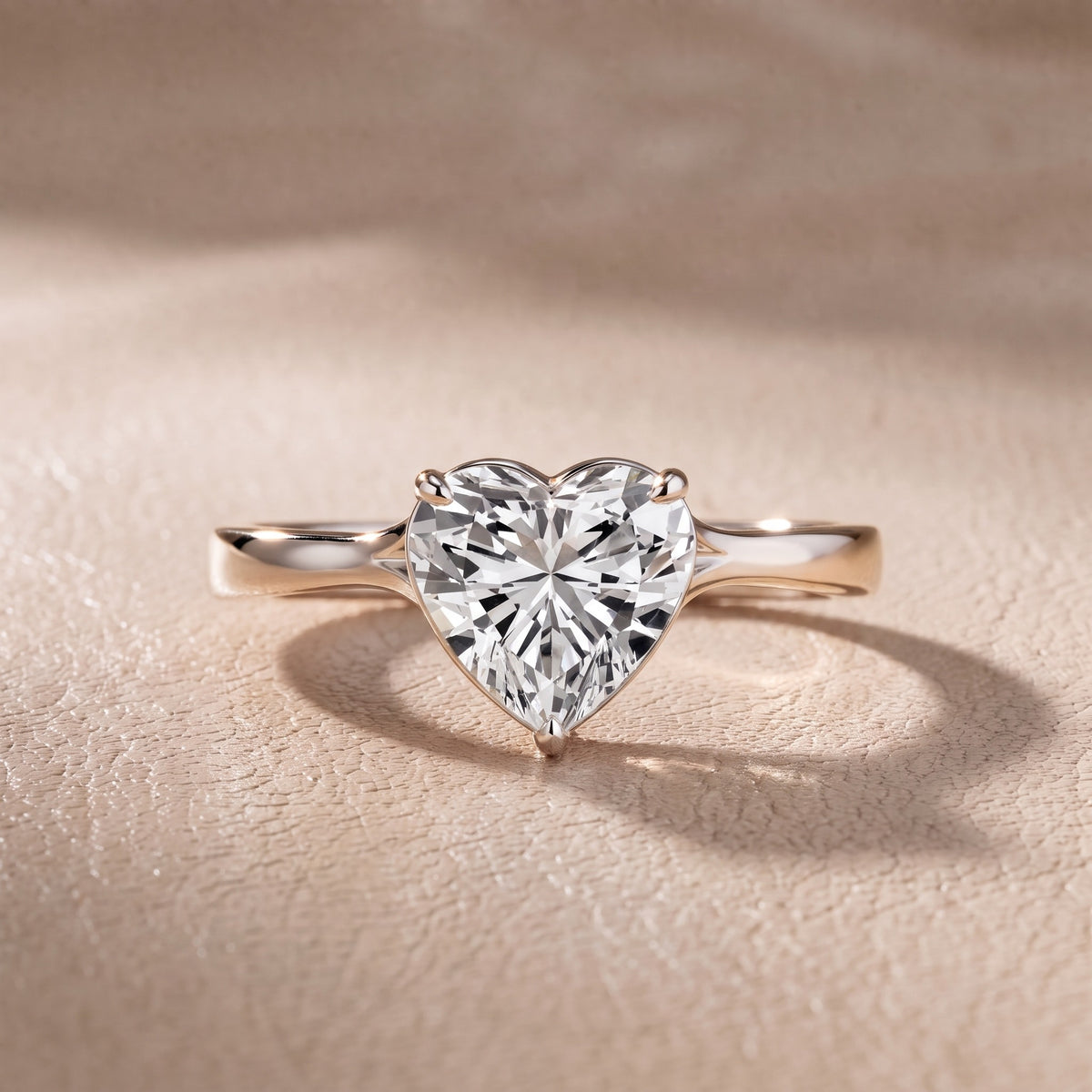 Evangeline Trellis Solitaire Heart Diamond Engagement Ring in White Gold - front.jpg