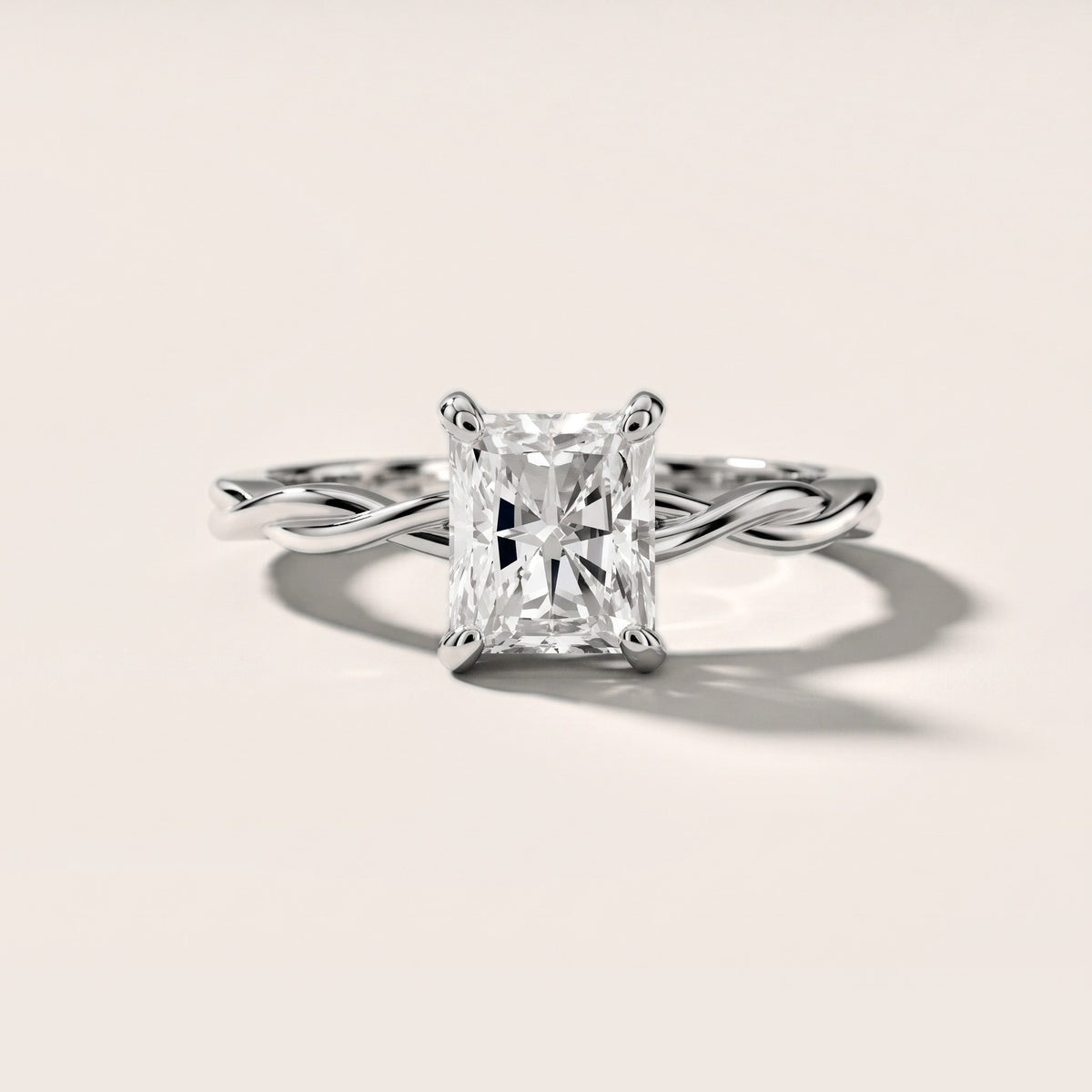 Iris Twist Radiant Diamond Engagement Ring in Platinum [studio-20261024]