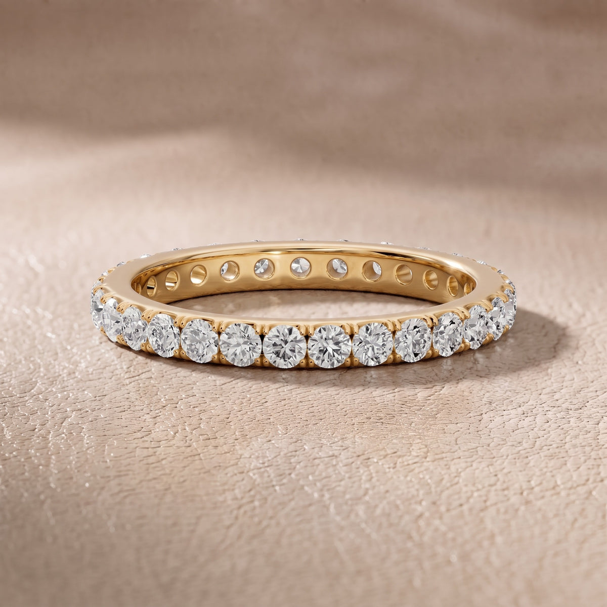 Blair French Pavé Round Diamond Eternity Band in Yellow Gold - front.jpg