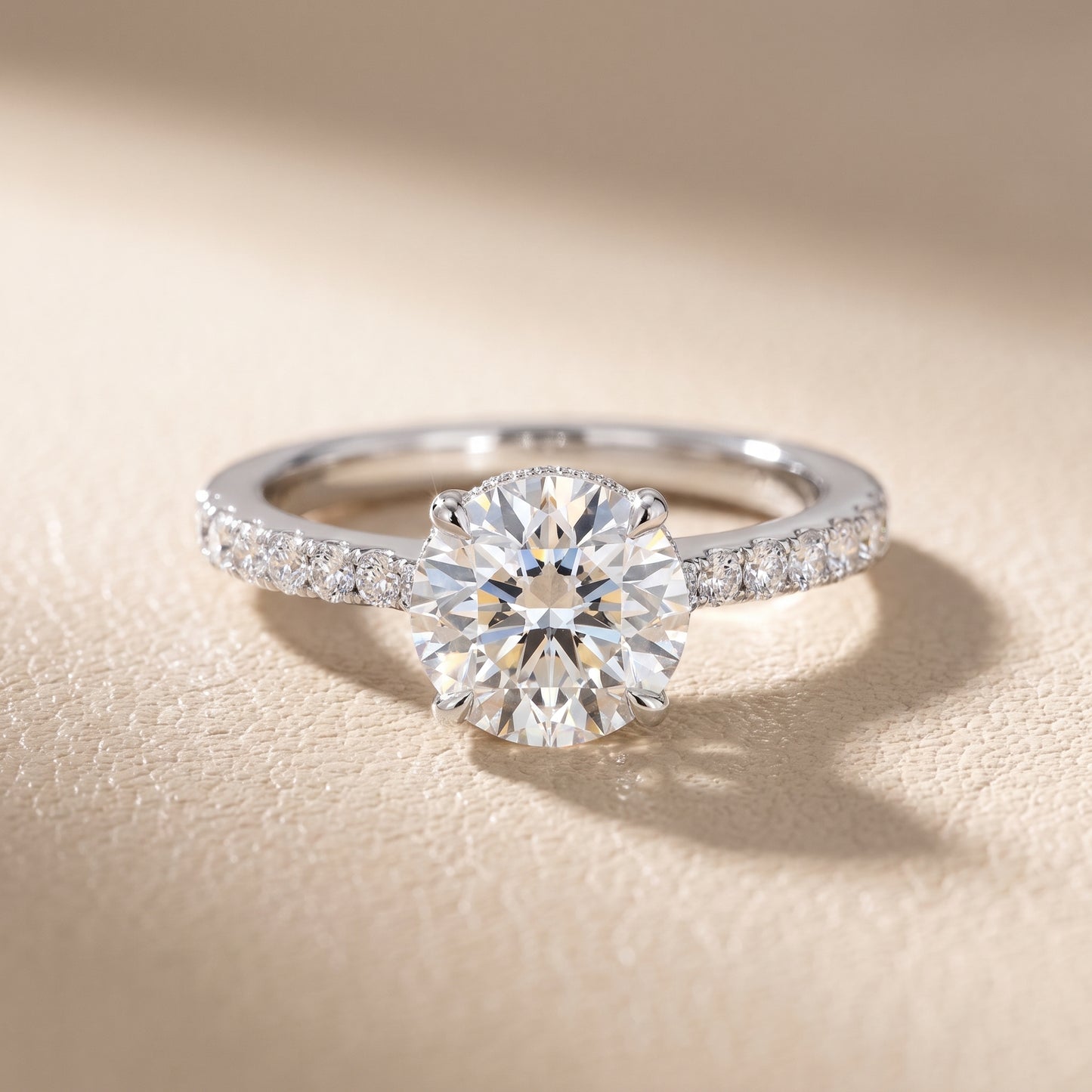 Gia Hidden Halo Pavé Round Diamond Ring in Silver - front.jpg