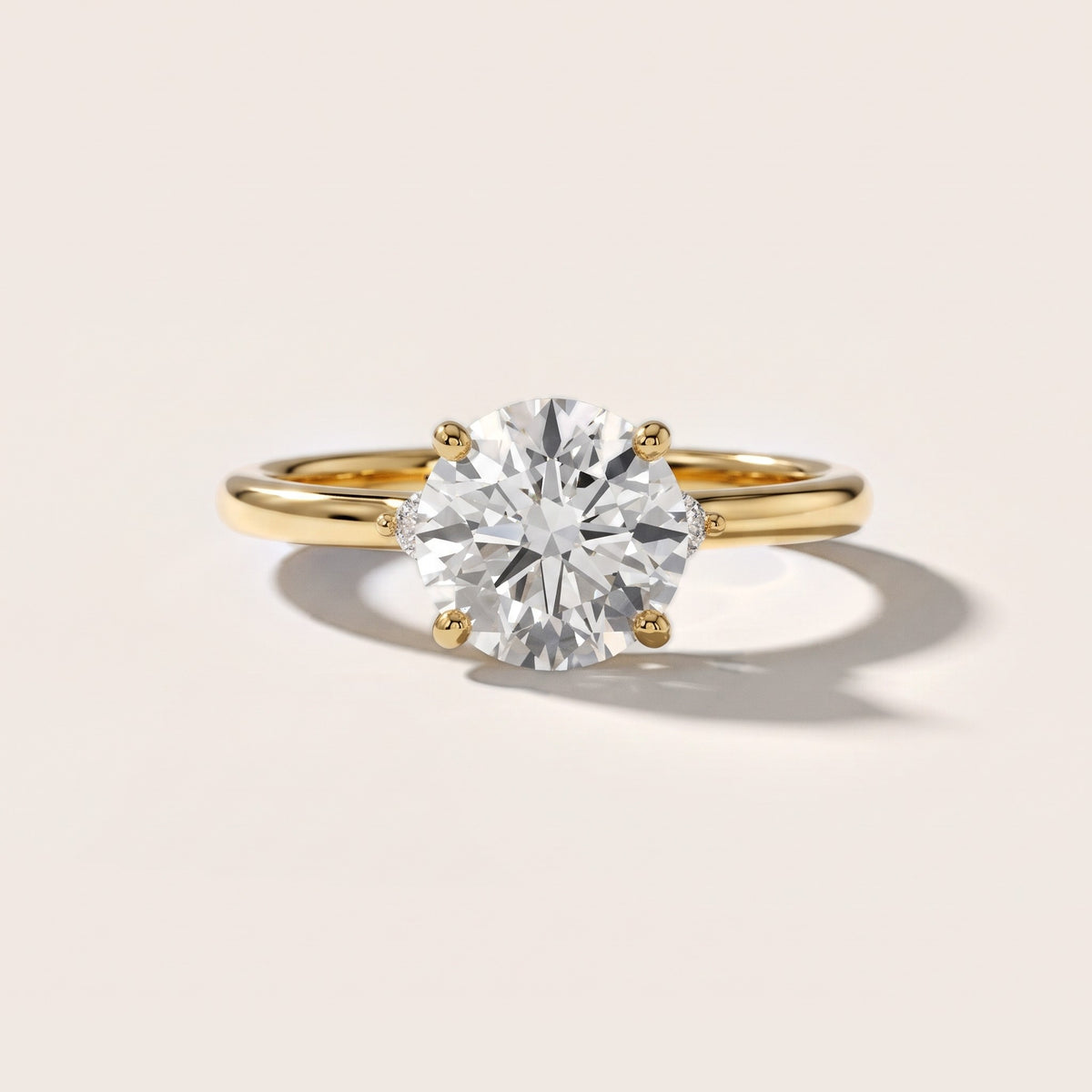 Wynne Cluster Round Diamond Engagement Ring in Yellow Gold - front.jpg