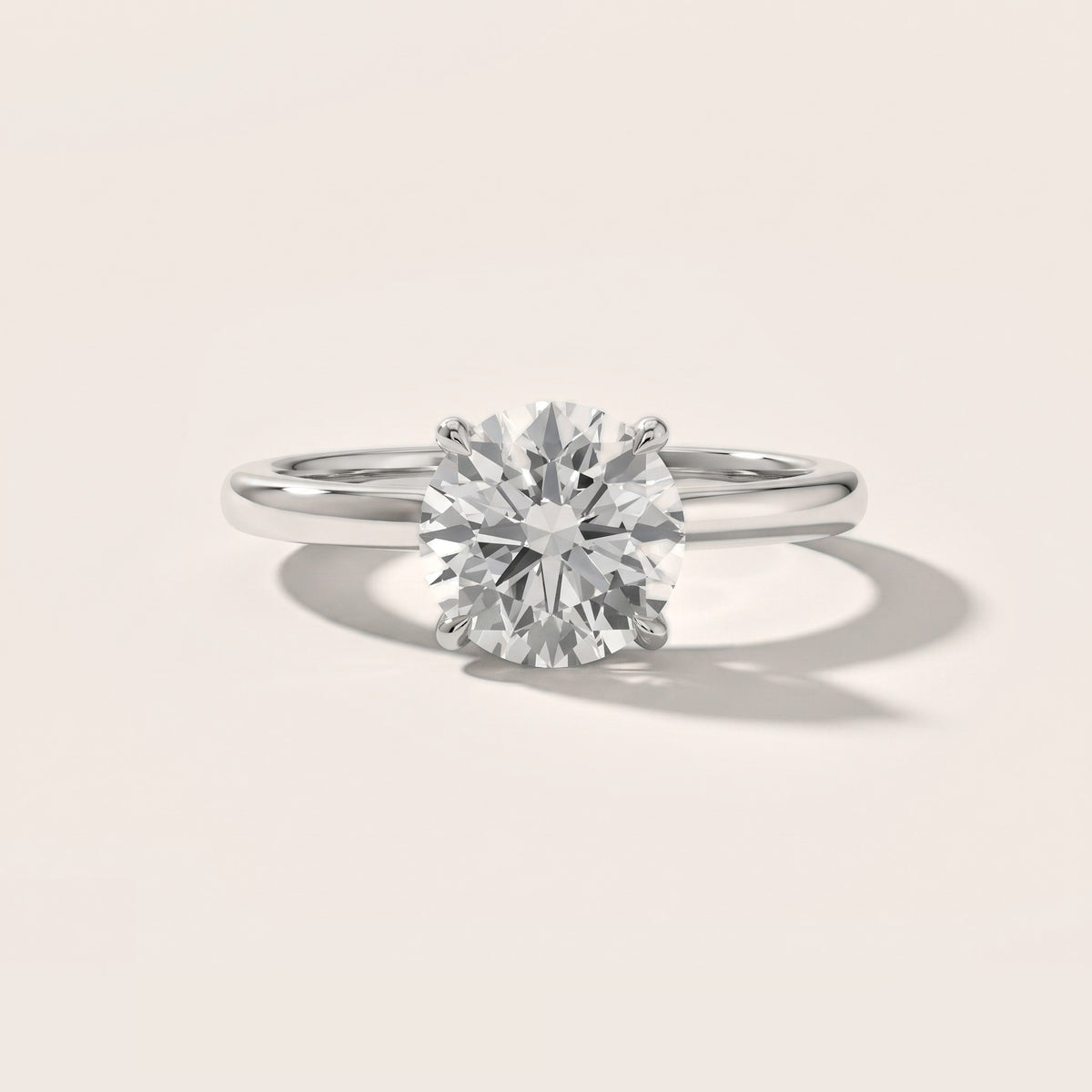 Susan Solitaire Round Diamond Engagement Ring in Platinum - front.jpg