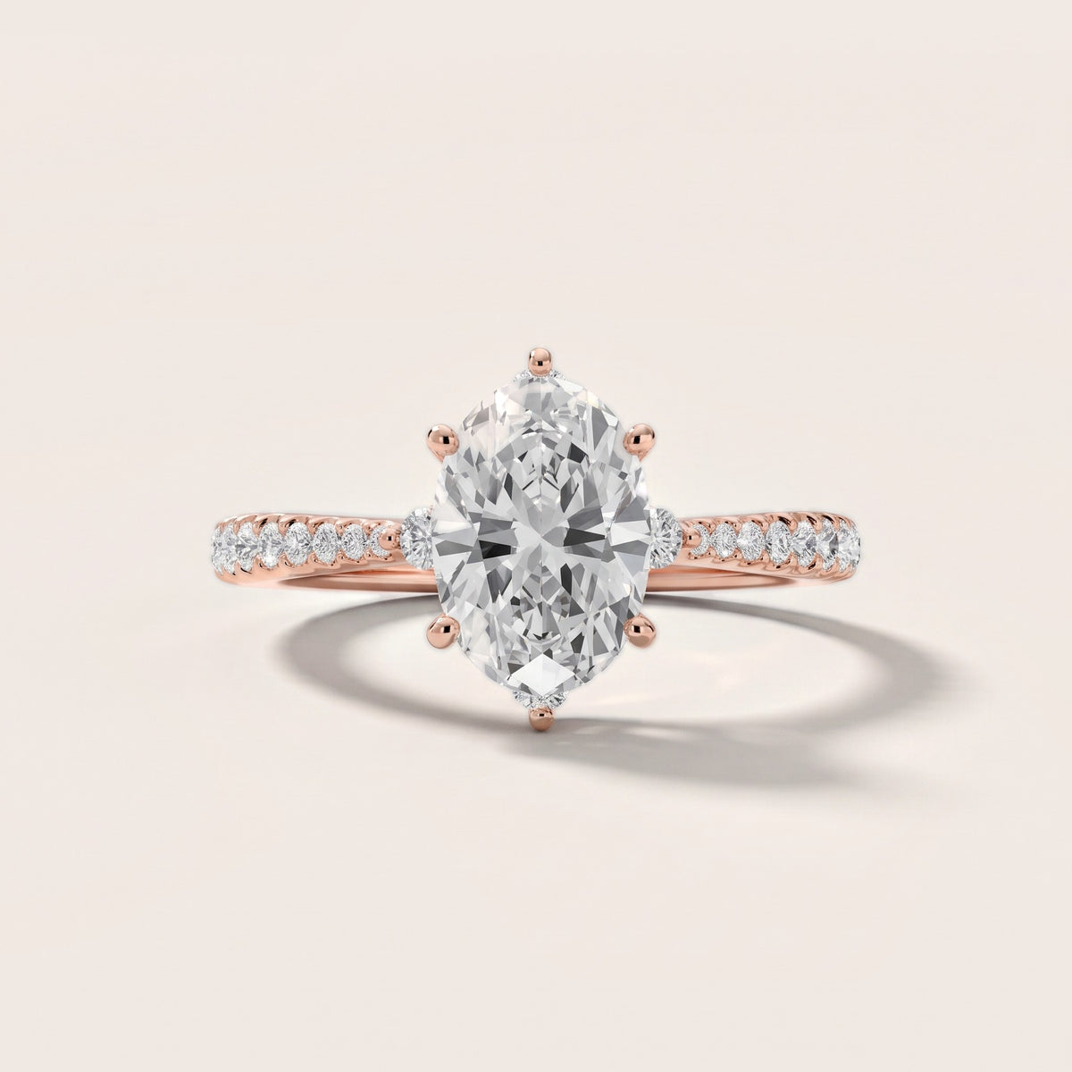 Jocelyn Crown Pavé Oval Diamond Engagement Ring in Rose Gold - front.jpg