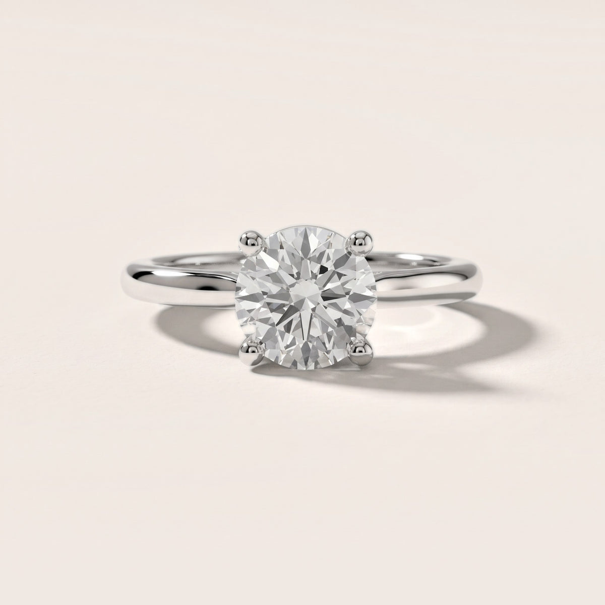 Hyacinth Hidden Halo Cathedral Round Diamond Engagement Ring in Silver - front.jpg