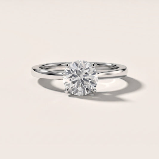 Matilda Cathedral Solitaire Round Diamond Engagement Ring in Platinum [studio-20261024]
