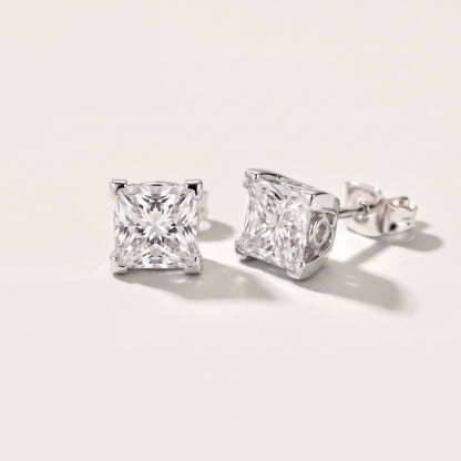 The Lumina Princess Diamond Earrings in White Gold [studio-20261024]