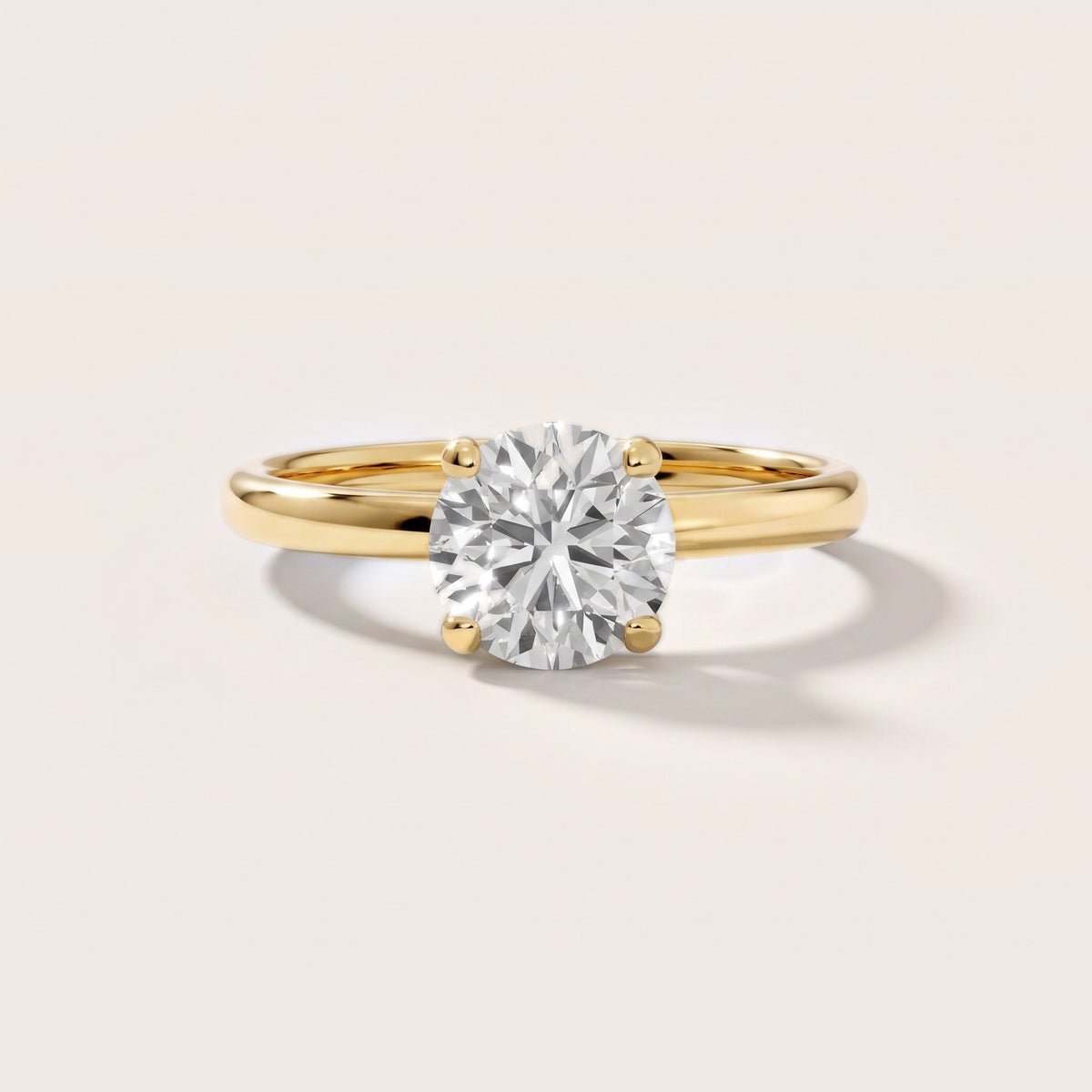 Charlotte Charm Solitaire Round Diamond Engagement Ring in Yellow Gold [studio-20261024]