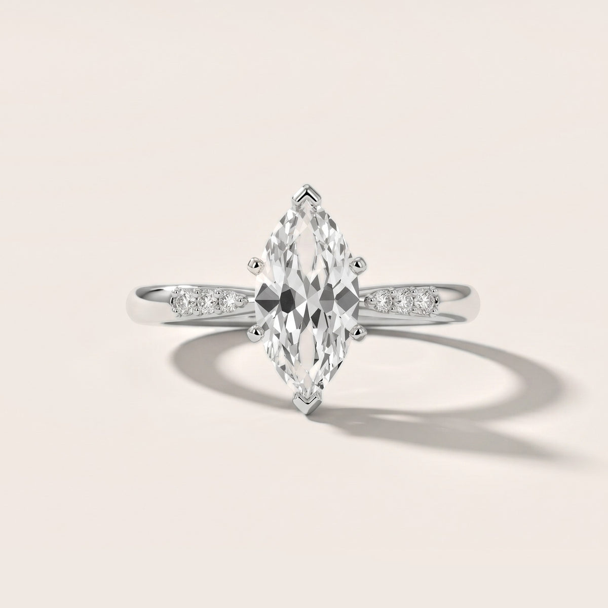 Aveline Flush-Set Marquise Diamond Engagement Ring in Platinum - front.jpg