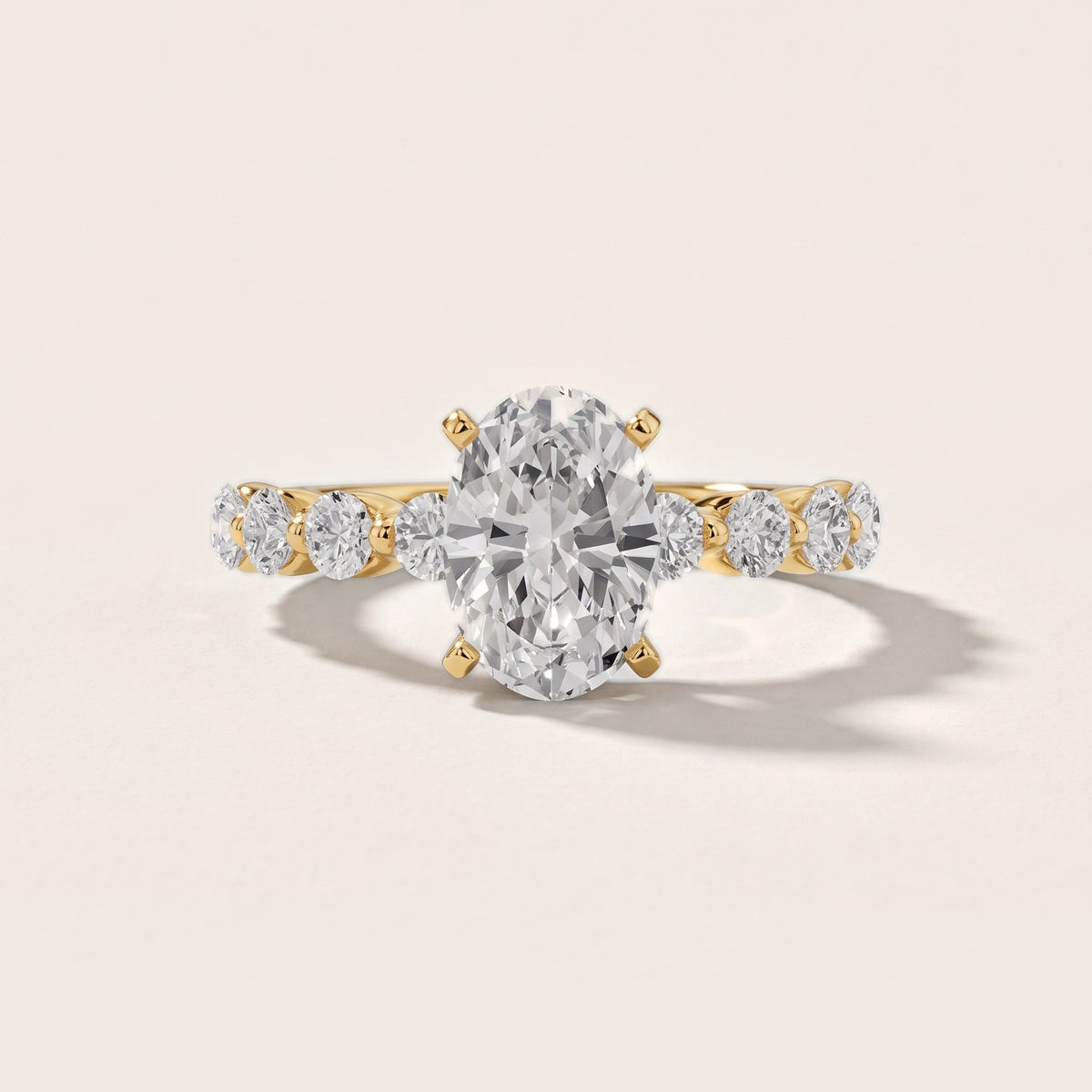 Maura Beaded Statement Oval Diamond Engagement Ring in Yellow Gold - front.jpg