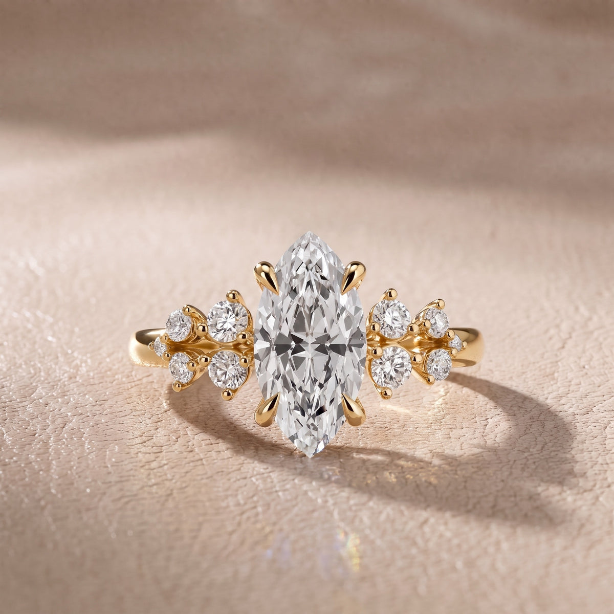 Evelina Bloom Marquise Diamond Engagement Ring in Yellow Gold - front.jpg