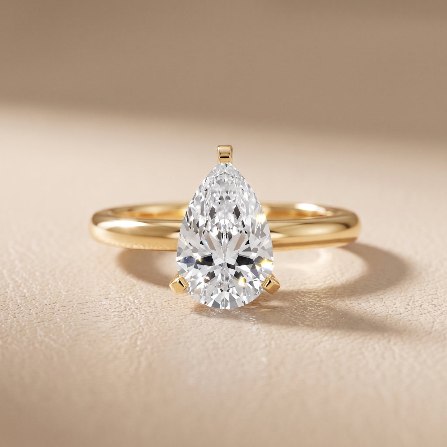 Amira Six-Prong Solitaire Pear Diamond Engagement Ring in Yellow Gold - front.jpg
