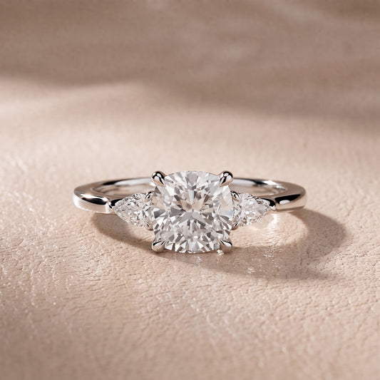 Leila Three-Stone Cushion Diamond Engagement Ring in White Gold - front.jpg