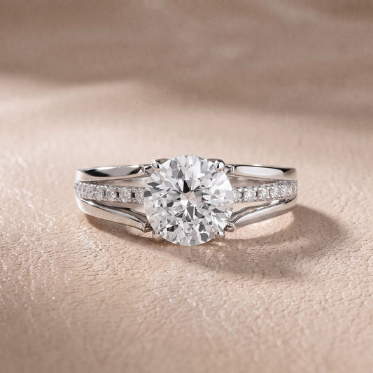 Serena Split Shank Pavé Round Diamond Engagement Ring in White Gold - front.jpg