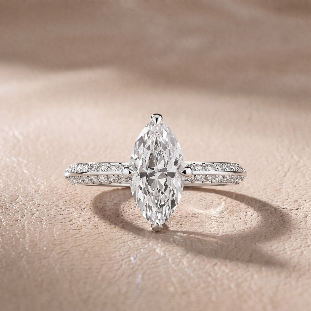 Meredith Knife Edge Pavé Marquise Diamond Engagement Ring in Silver - front.jpg