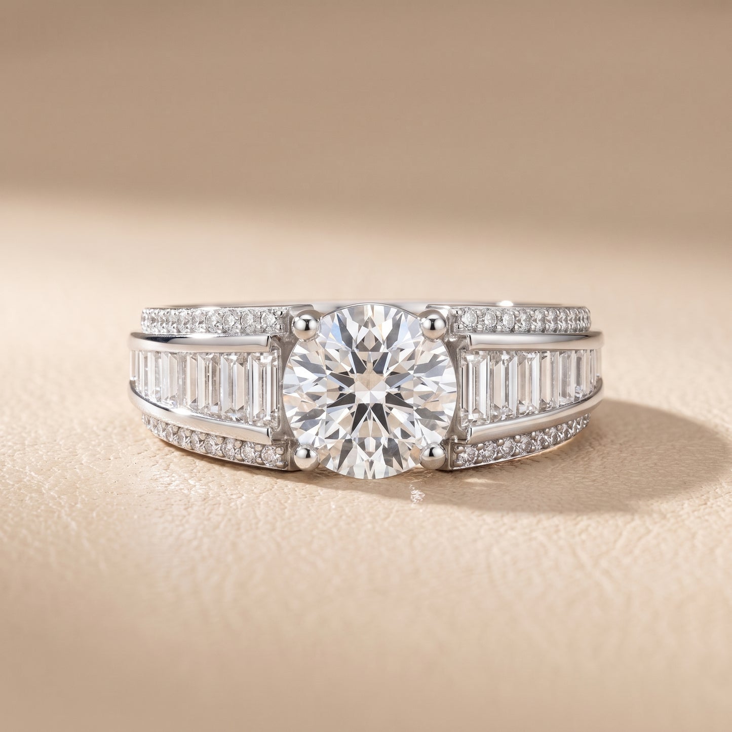 Halle Channel Set Baguette Accent Round Diamond Engagement Ring in White Gold - front.jpg