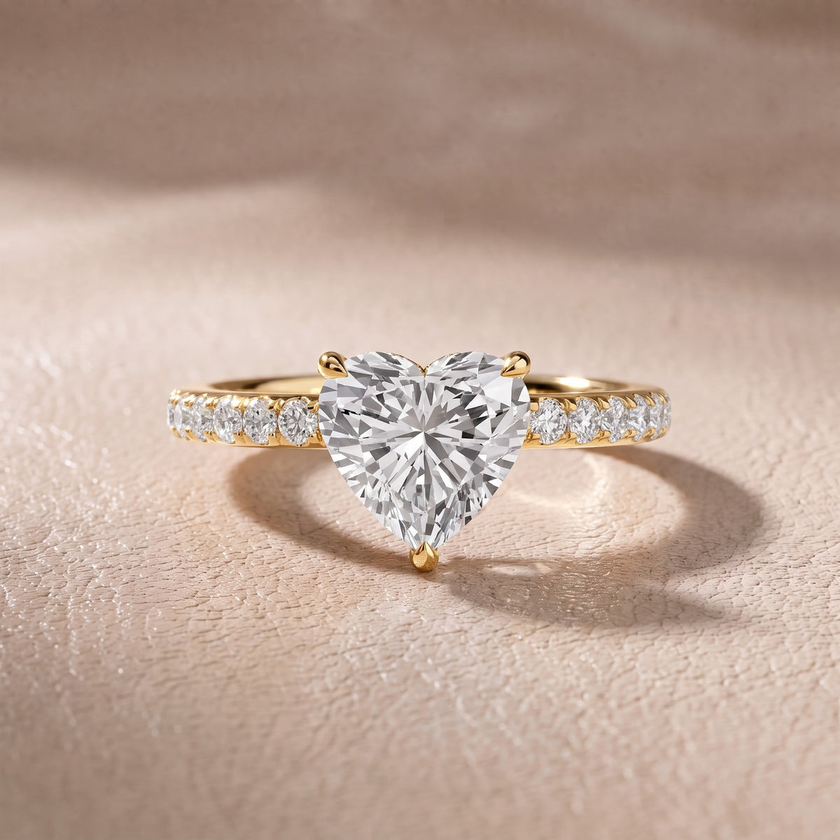 Thea Hidden Halo Pavé Heart Diamond Engagement Ring in Yellow Gold - front.jpg
