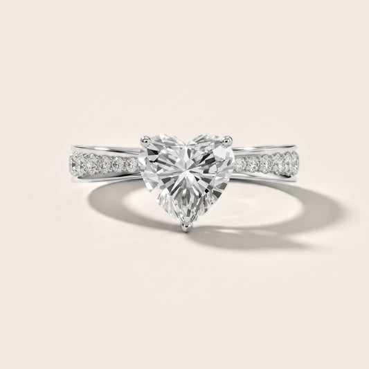 Rhea Sidestone Pavé Heart Diamond Engagement Ring in Platinum [studio-20261024]