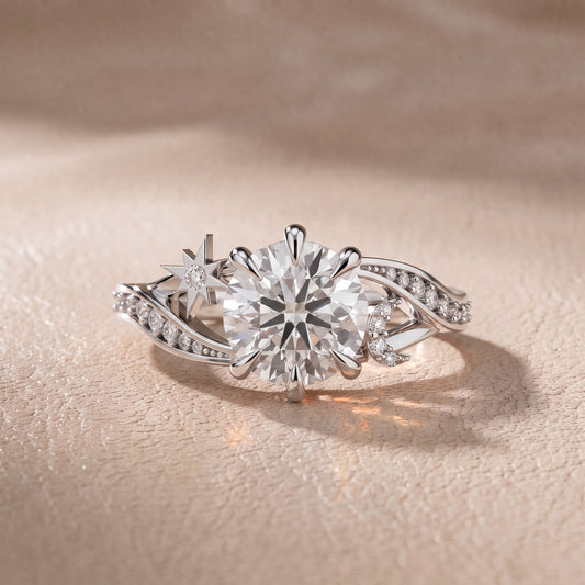 Estella Twist Pavé Round Diamond Engagement Ring in Platinum - front.jpg