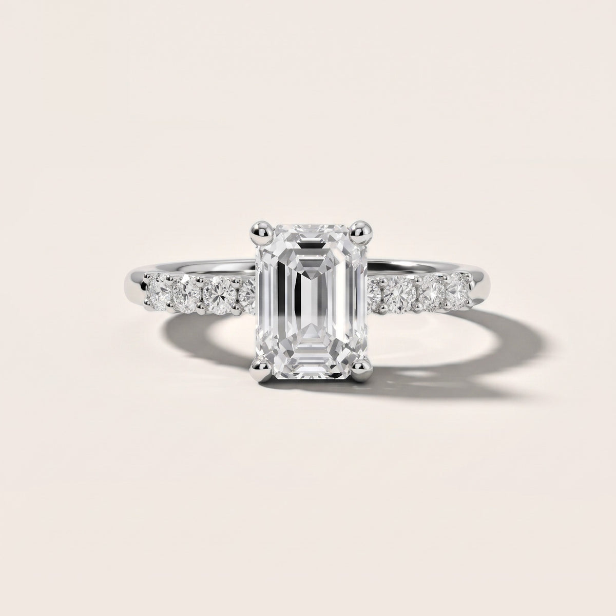 Mayfield Pavé Emerald Diamond Engagement Ring in Silver - front.jpg