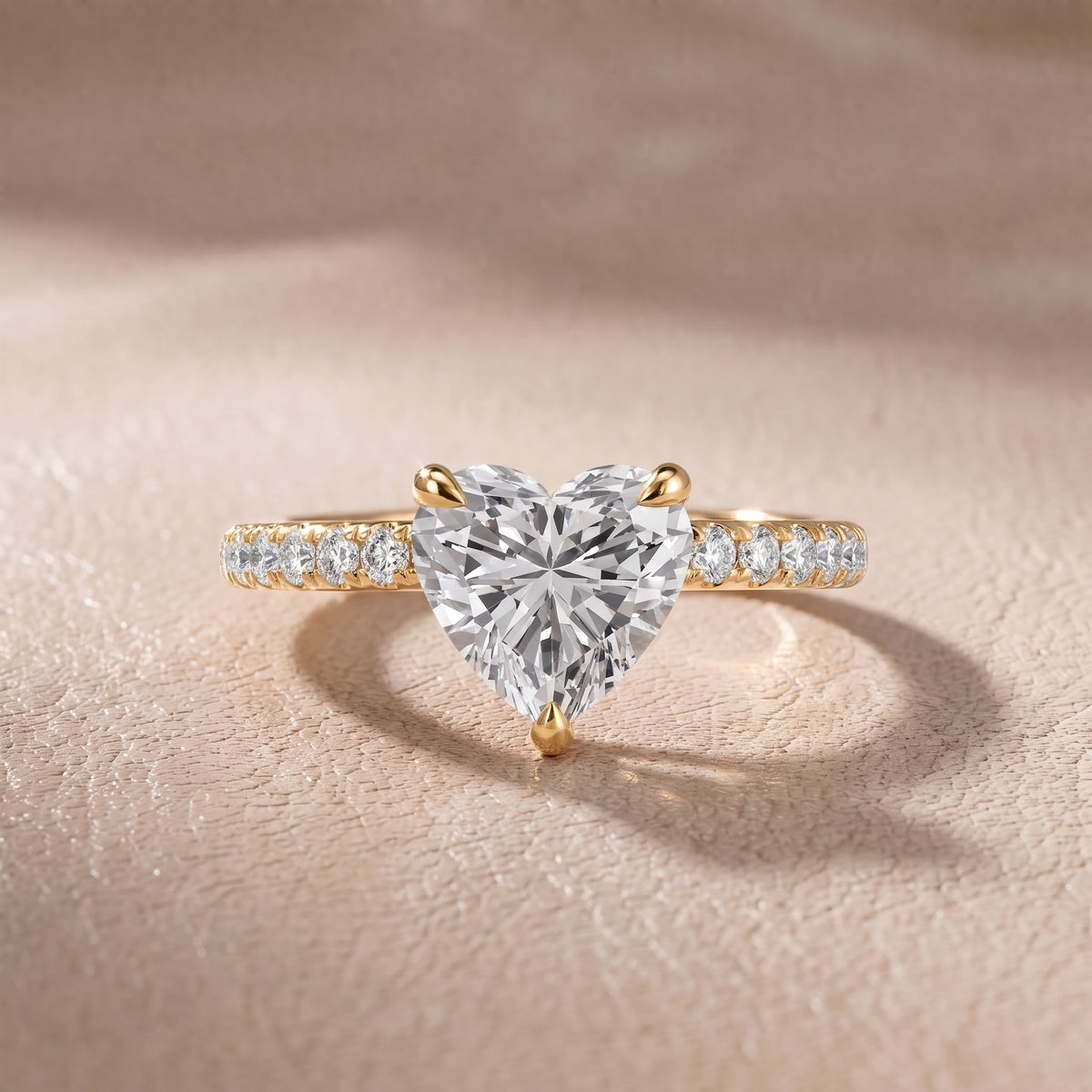 Maya Hidden Halo Pavé Heart Diamond Engagement Ring in Yellow Gold - front.jpg